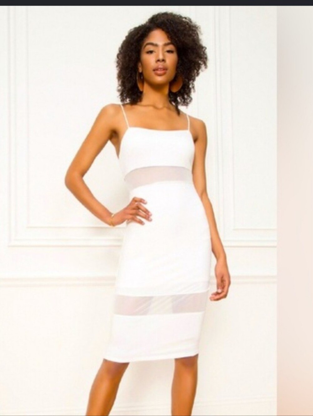 White Topshop Camisole Dress